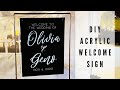 DIY Wedding Sign | Black & White Acrylic w/ Heart  | Cricut Wedding