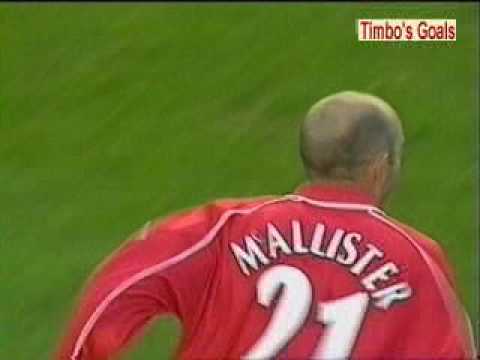 Liverpool FC - Gary Mcallister scores a super freekick against Everton fenerbahce-alanya