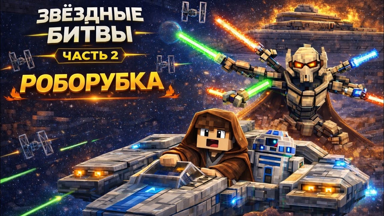 Звёздные войны в майнкрафт | часть 2 | Ррборубка
