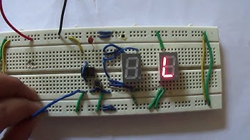 Logic high and low indicator on 7 segment display