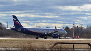 Руление и взлёт А320 (Ra-73752) а/к: Aeroflot