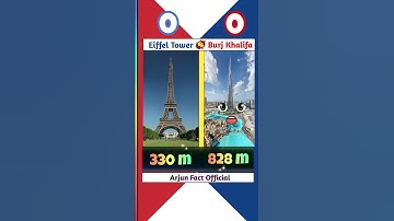 Eiffel Tower vs Burj Khalifa || #shorts || @CrazyXYZ @MRINDIANHACKER