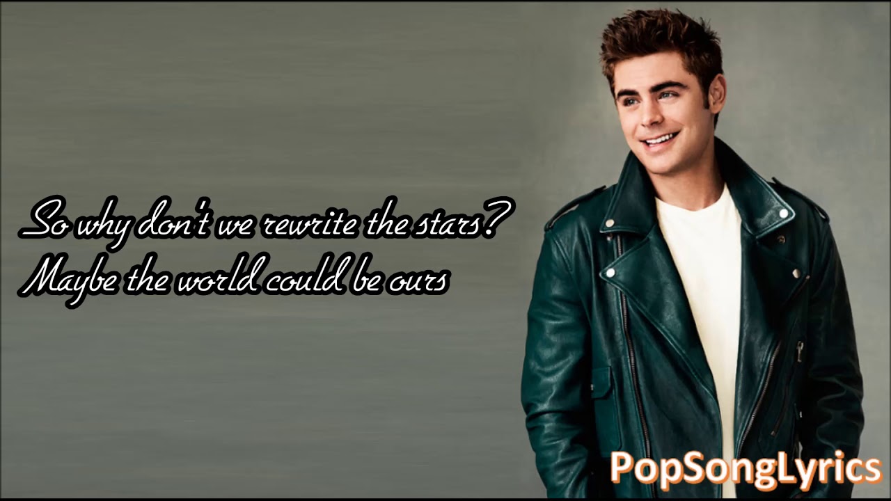 Zac Efron - Rewrite The Stars Feat. Zendaya (Lyrics) - YouTube