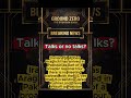Talks or no talks?