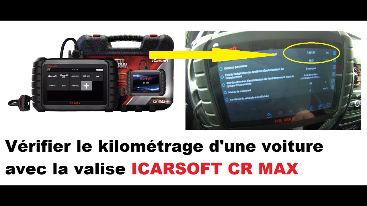 Check car mileage with ICARSOFT CR MAX 