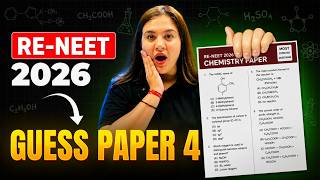 🚨 RE-NEET 2026 Chemistry Guess Paper -4 | 45 Most Expected Questions | Sonali Ma'am