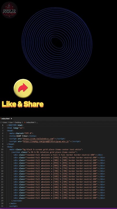 GSAP Animation:Rotating Circles with Border Transition Using HTML,CSS ... image.