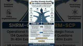 You May Already Qualify for SHRM Certification (Exam Window for 2026 - 2027)