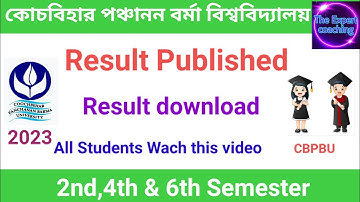CBCS 2nd,4th & 6th semester Result published// CBPBU// 2023// important Notice//