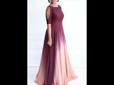 simple Beautiful Plain Gown Designs #shorts - YouTube