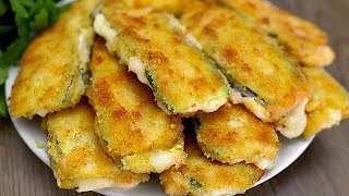 Köstliche frittierte Zucchini! Einfaches Rezept!