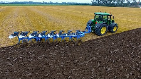 On-Land Ploughing | John Deere 7270R + 8 furrow Lemken Diamant 11 | KMWP Ploegen / Pflügen