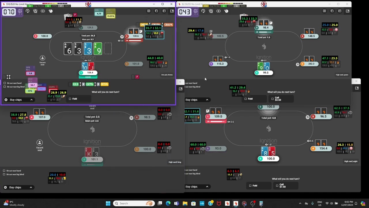 NLH 500nl - 2knl cash games | Play and explain Ep. 6