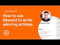 How to write outstanding articles with reword