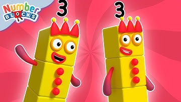 Three | Full Episode - S1 E4 | Numberblocks (Level 1 - Red 🔴)
