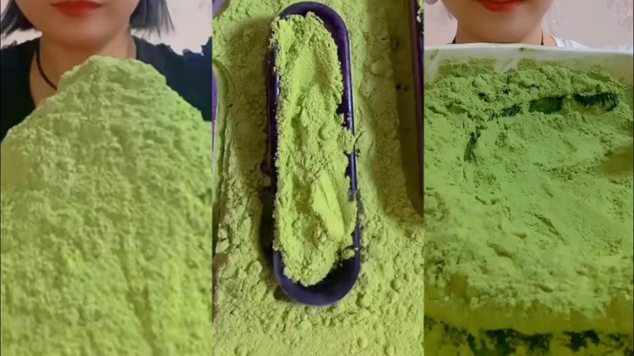 ASMR HER ICE CRUNCHY AND POWDER BLENDER WITH FULL MATCHA POWDER YouTube