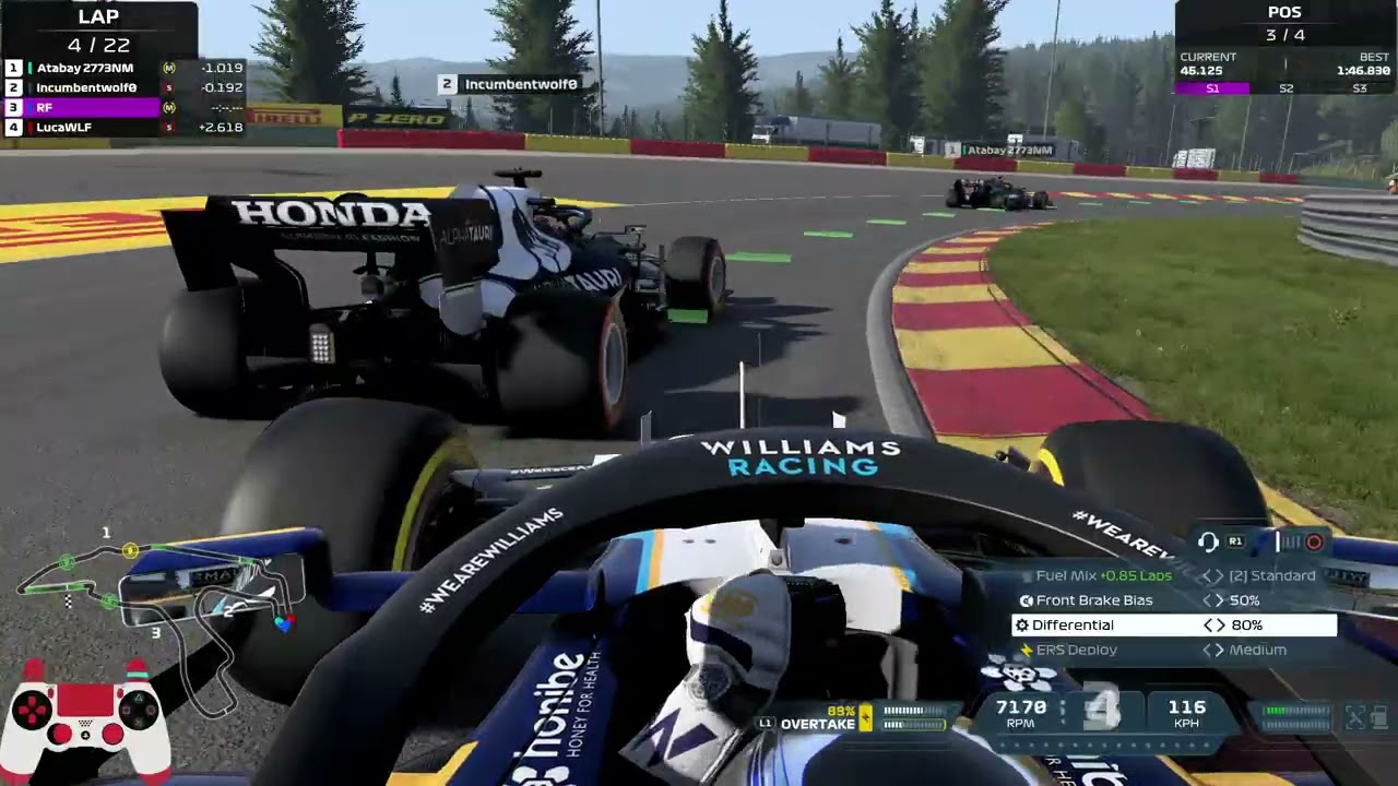 F1 2021 Crossplay FFRL S2 R2: Belgium