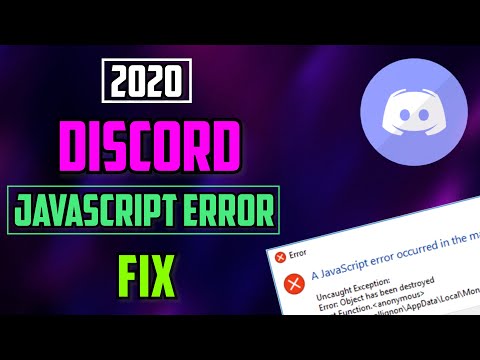 How to Fix "A JavaScript Error Occured in the Main Process" - Discord | Windows 10 | 2020