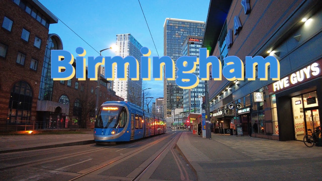 Broad street Birmingham evening walk Town and City walks YouTube