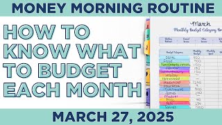 Money Morning Routine | Monthly Budget Limits
