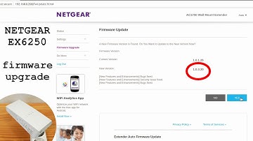 Netgear EX6250 Wi-Fi extender dual band • Firmware update