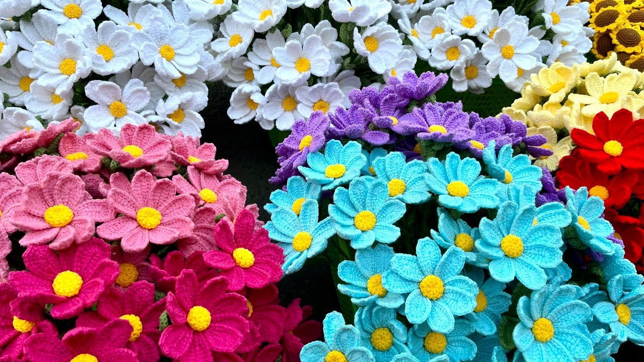 #128 Crochet Cosmos Flowers | Móc Hoa Cúc Ba Tư, Móc Hoa Sao Nhái | Dương Liễu Handmade