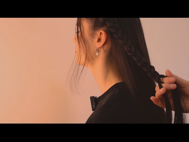 asmr hairstyle techniques for long hair 🌻 soft spoken on a real person