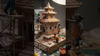 Tiny Workers Building Candi Sari 🤯🏛️