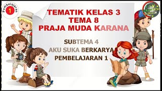 Kelas 3 Tematik : Tema 8 Subtema 4 Pembelajaran 1 (PRAJA MUDA KARANA)