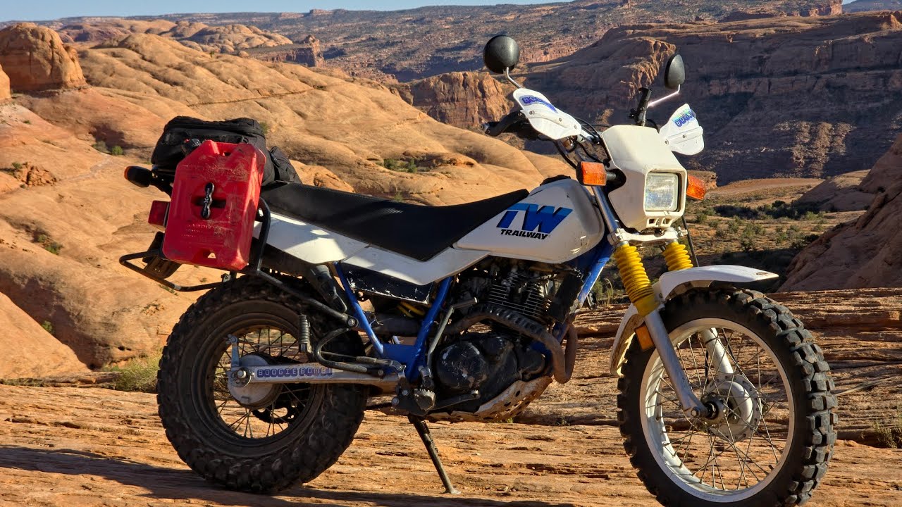 Exploring Moab on a TW200. A Taste Of Poison Spider. - YouTube