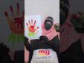 Fingerprint painting ideas for kids/ how to make hen painting with handprint #ytshorts #craft #diy