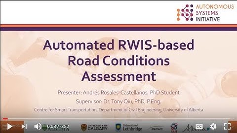 Automated RWIS-based Road Conditions Assessment