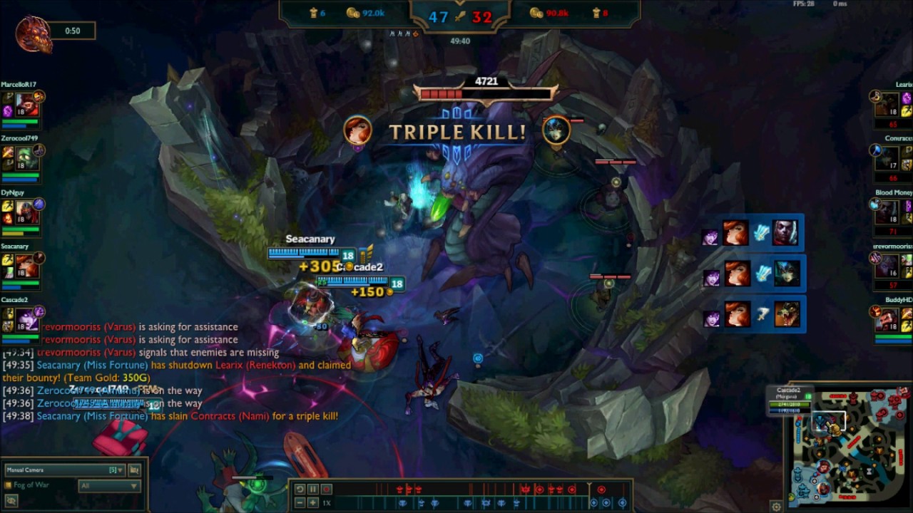 Masterful Miss Fortune Ult (Quadra Kill) YouTube