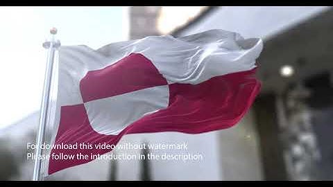 Greenland flag with 3d effect blowing in the wind 3D Flag V2 long