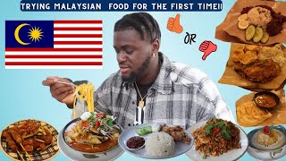 TRYING MALAYSIAN FOOD FOR THE FIRST TIME!! Nasi Lemak, Nasi Goreng, Nasi Kerabu, Roti, Rendang etc