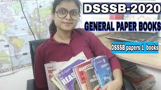 DSSSB 2020 GENERAL PAPER BOOKS || DSSSB BOOKS FOR ALL EXAMS ||  DSSSB 2020  paper 1 books ||
