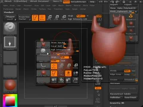 t key in zbrush