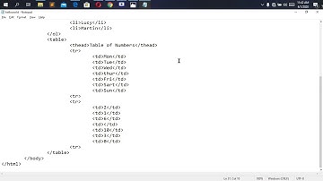 HTML5 - List,Tables and Links elements