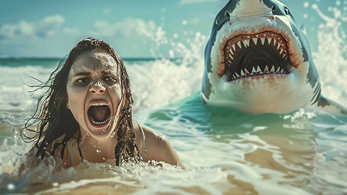 Giant Shark Pulls Swimmer Underwater in Seconds - YouTube