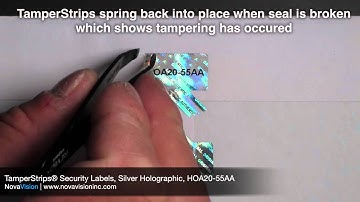 TamperStrip Holographic Tamper Evident Security Label HOA20-55AA