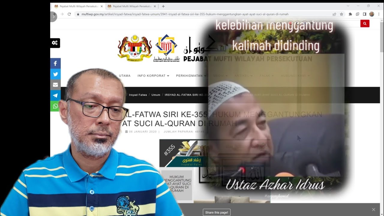 Ust. Azhar Idrus & Pahala Tulisan al-Qur'an Di Dinding Rumah