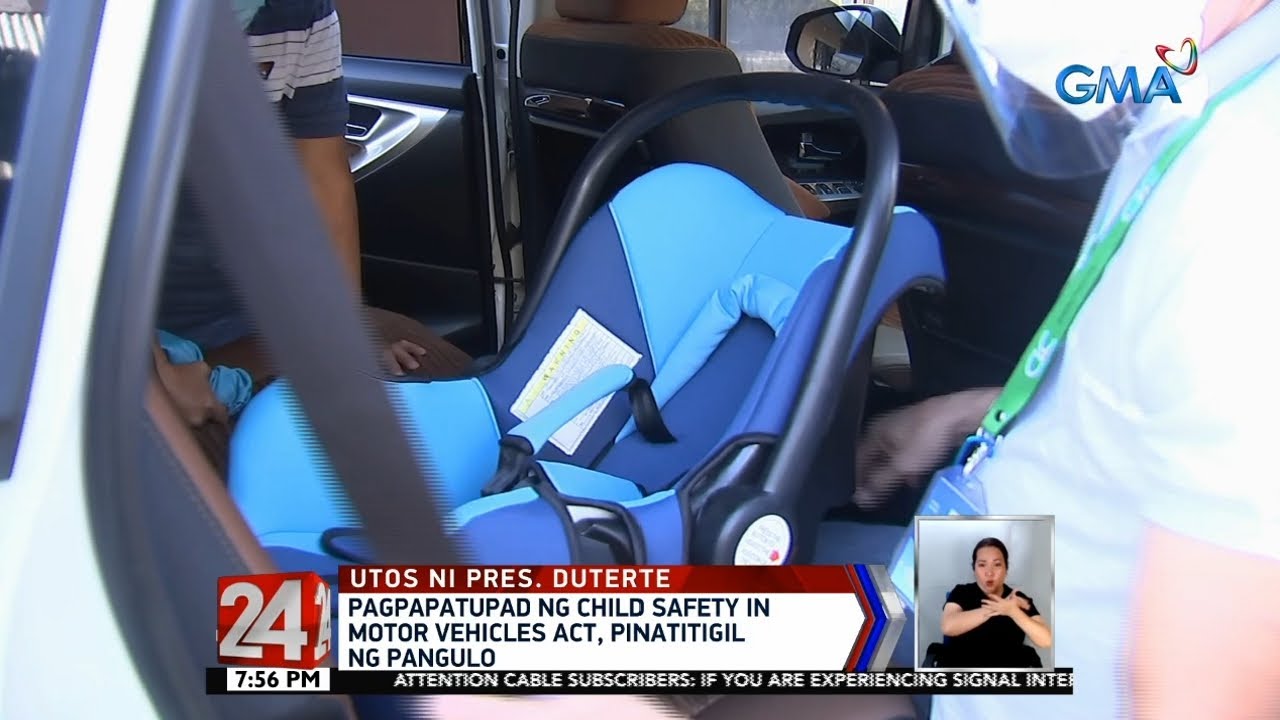 Duterte stops implementation of Child Car Seat law, mandatory