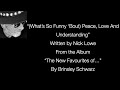 Capture de la vidéo Songs Of "Brinsley Schwarz"  - " Peace Love And Understanding" Sung By Bob Andrews