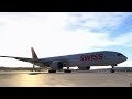 Boeing 777-300ER landing in Zurich