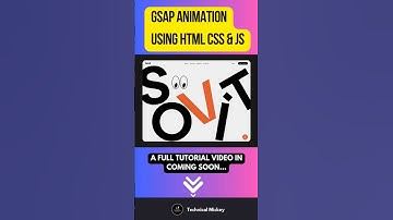 GSAP ANIMATION USING HTML CSS & JAVASCRIPT | GSAP | GSAP Animation