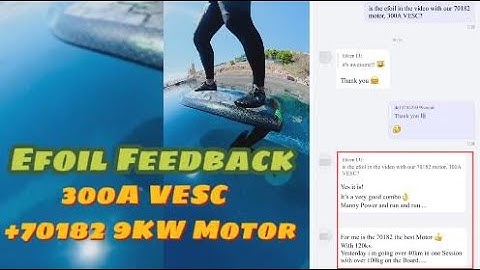 Efoil Feedback | Maytech 300A 75V VESC + 70182 9KW Motor