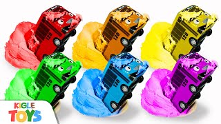 아기 버스들이 무지개 생크림 케익을 만들어요! Rainbow Cake 자동차 장난감 | 타요 캐리어카 놀이 | 키글 토이 - KIGLE TOYS