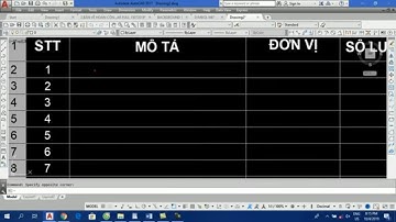 VẼ AUTOCAD NHANH - DÙNG LỆNH TABLE LẬP BẢNG THỐNG KÊ CHUYÊN NGHIỆP TRONG AUTOCAD