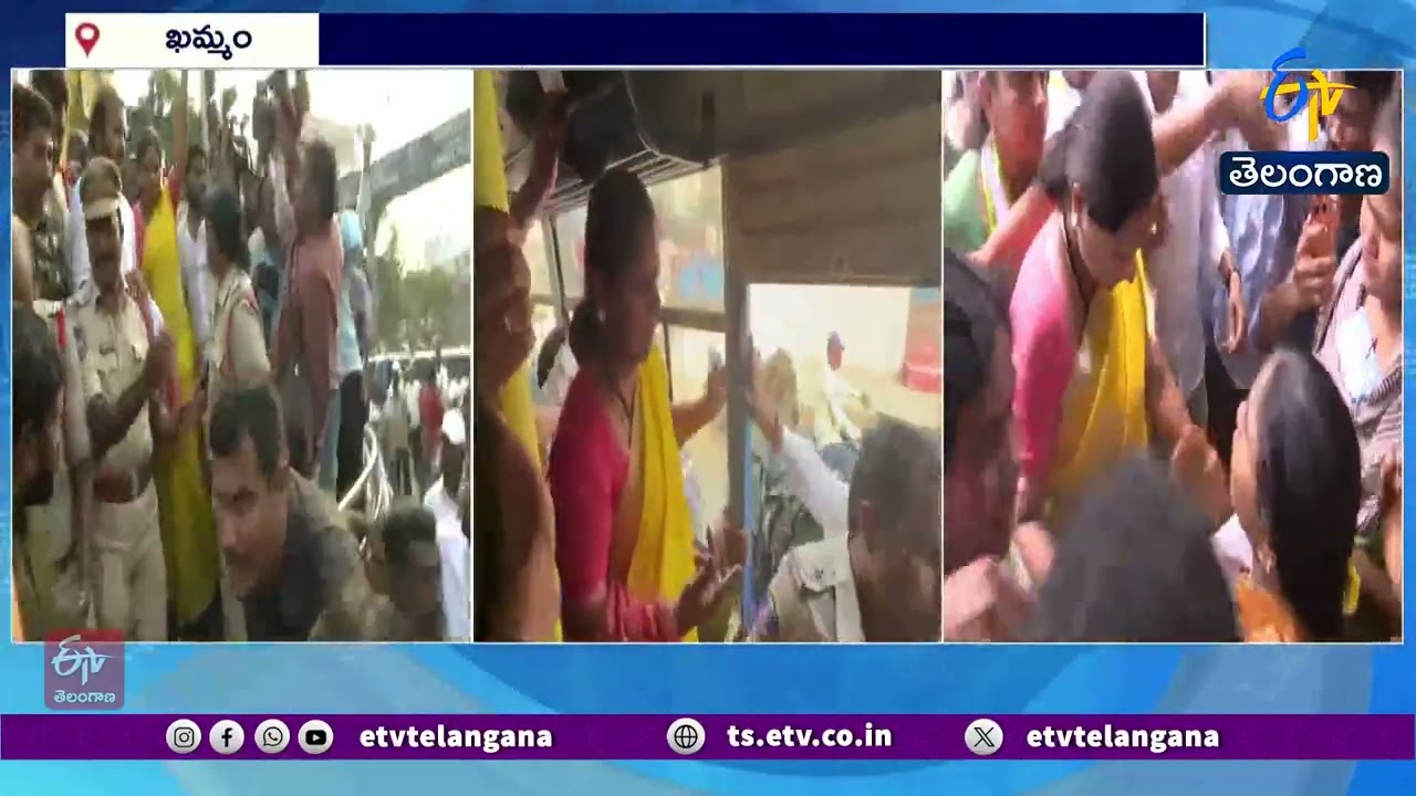Kavitha Arrested During Protest for Velugumatla Victims | ఖమ్మంలో ఉద్రిక్తత..కవిత అరెస్ట్‌