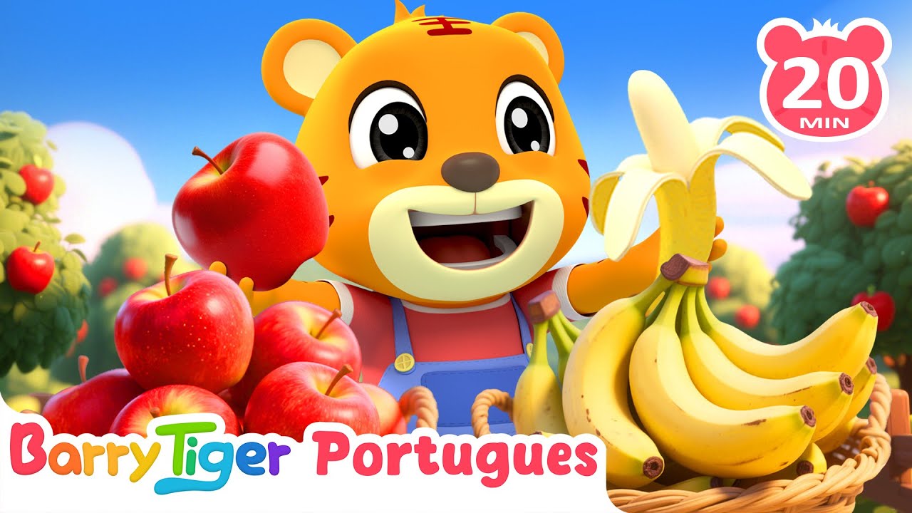 🍎🍌 Maçãs e Bananas | Música Infantil Animada | Canções Infantis | BarryTiger